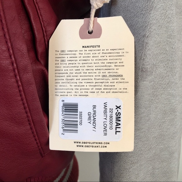 Faux Leather Moto Bomber Jacket Hoodie Red Grey - Picture 4 of 10